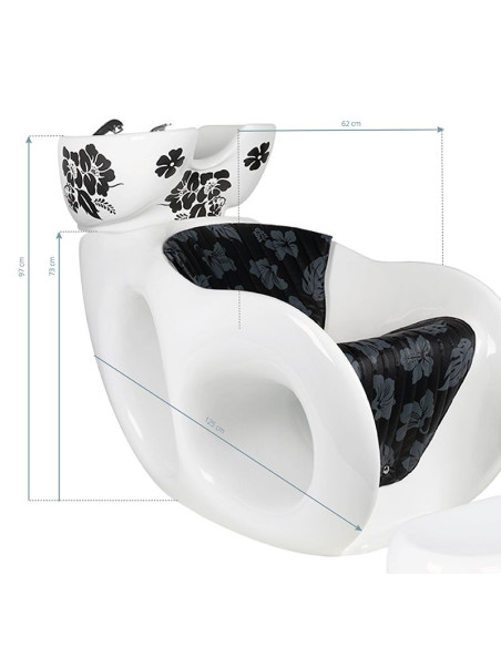 Gabbiano white mallow hairdressing wash unit