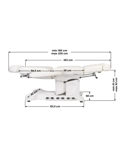 COSMETIC ELECTRIC CHAIR. AZZURRO 708BS PEDI PRO EXCLUSIVE 3 MOTOR HEATED  
