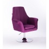 Hroove Salon Chair - Fuchsia Velour Bella Furniture Ireland BFHR660N