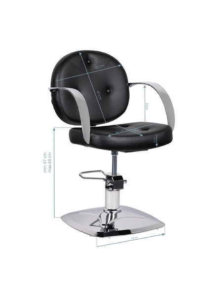 GABBIANO HAIRDRESSING CHAIR ASTI BLACK