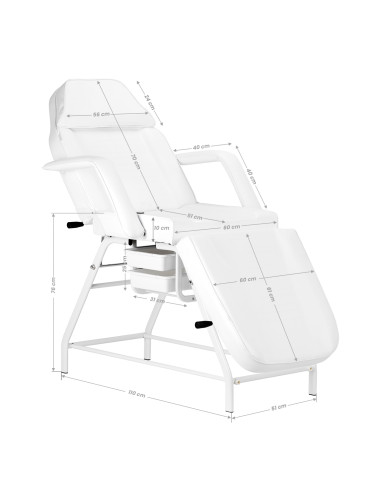COSMETIC CHAIR 557A WITH CUVETTE WHITE