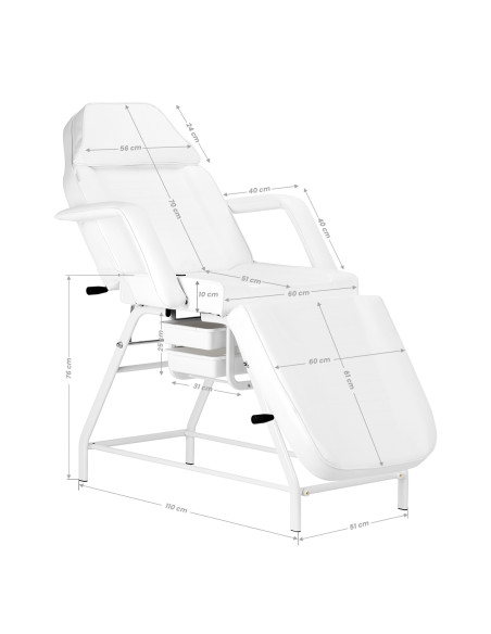 COSMETIC CHAIR 557A WITH CUVETTE WHITE