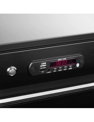 BOX PORTABLE STAND WITH BLACK SPEAKERS