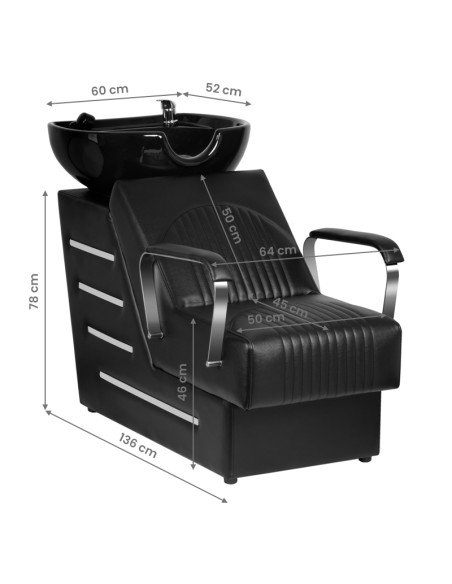 GABBIANO BLACK ORLEAN HAIR WASH UNIT