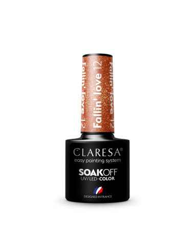 CLARESA Hybrid nail polish FALLIN "LOVE 12  