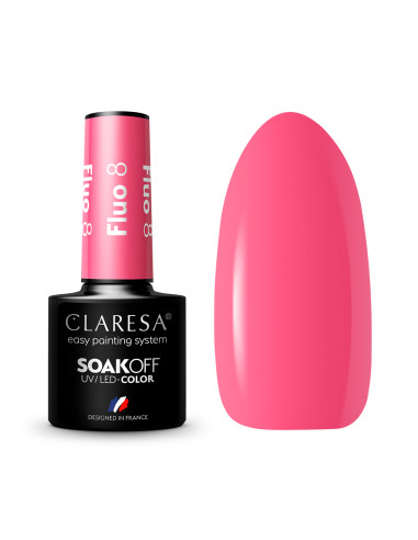 CLARESA Hybrid nail polish FLUO 8 -5g 