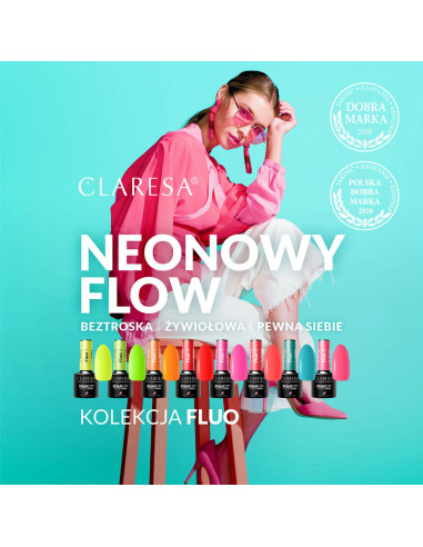 CLARESA Hybrid nail polish FLUO 8 -5g 