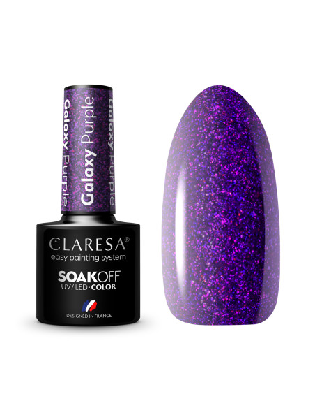 CLARESA Hybrid polish Galaxy Purple 5g