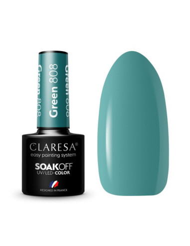 CLARESA Hybrid polish GREEN 808 -5g