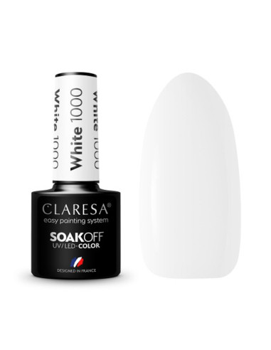CLARESA Hybrid nail polish WHITE 1000 -5g