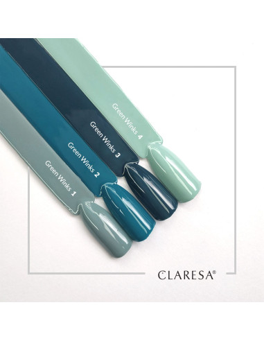 CLARESA hybrid polish GREEN WINKS 4 -5g