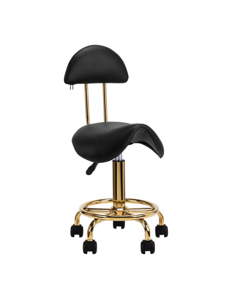 COSMETIC STOOL 6001G GOLD BLACK