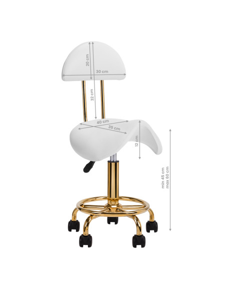 COSMETIC STOOL 6001G WHITE