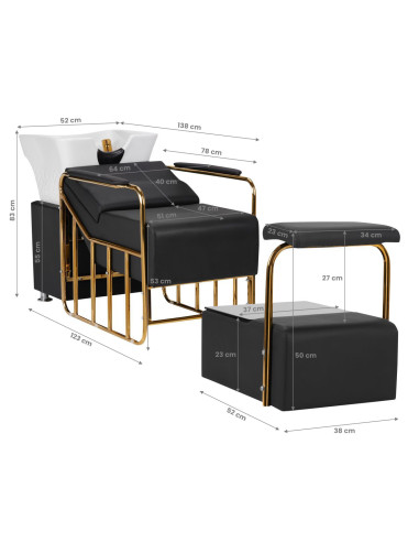 GABBIANO HAIR WASH UNIT MAYKA BLACK