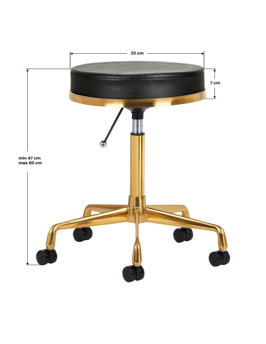 COSMETIC STOOL H4 GOLDEN BLACK