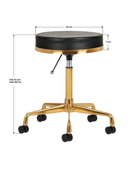 COSMETIC STOOL H4 GOLDEN BLACK