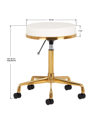 COSMETIC STOOL H4 WHITE GOLD