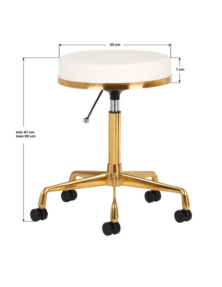 COSMETIC STOOL H4 WHITE GOLD