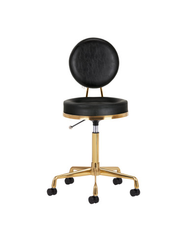 COSMETIC STOOL H5 GOLD BLACK