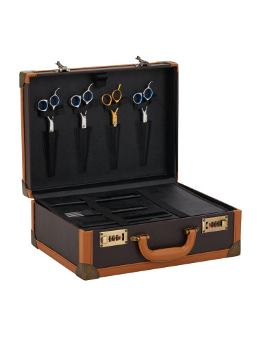 BARBER BROWN HAIRDRESSING SUITCASE