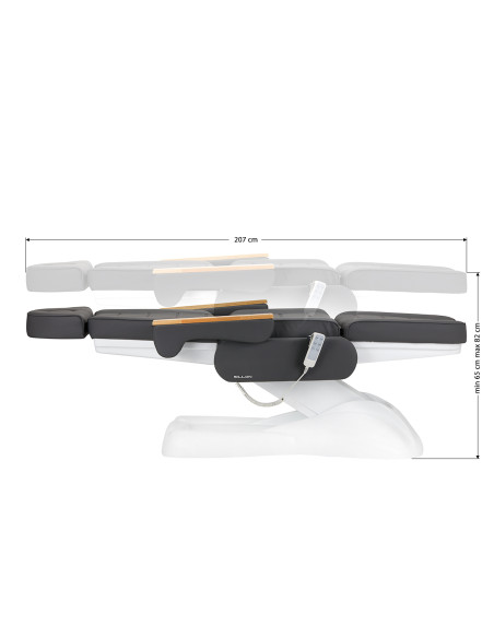 Electric cosmetic chair SILLON Lux 273b 3 actuators gray