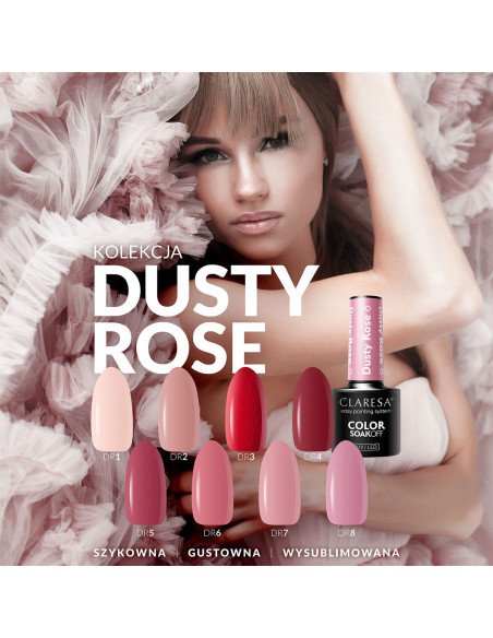 CLARESA Hybrid nail polish DUSTY ROSE 4 -5g