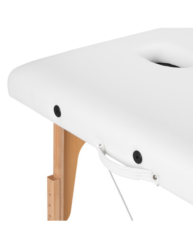 WOODEN FOLDING MASSAGE TABLE COMFORT ACTIV FIZJO LUX 2-SECTIONS 190X70 WHITE