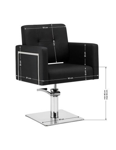 Gabbiano Hairdressing Chair Bergamo Black