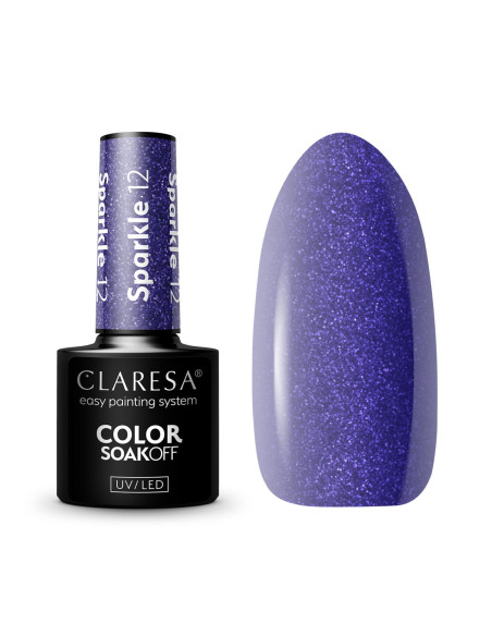 CLARESA Hybrid nail polish SPARKLE 12 -5g