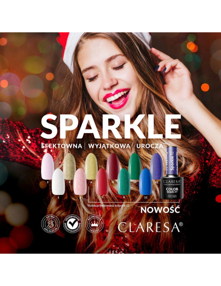CLARESA Hybrid nail polish SPARKLE 12 -5g