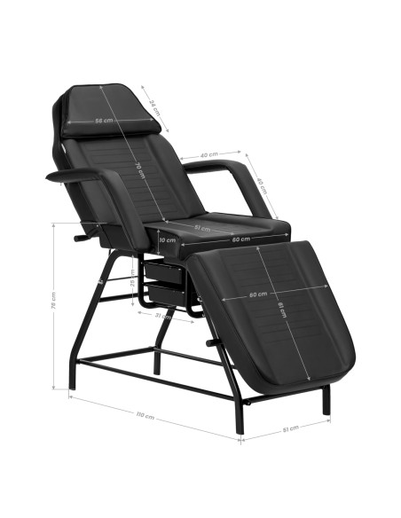 Cosmetic chair 557A with cuvettes black