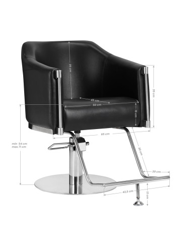 Gabbiano hairdressing chair Burgos black
