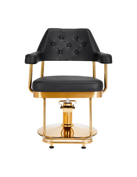 Gabbiano hairdressing chair Granda gold black