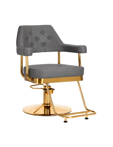 Gabbiano hairdressing chair Granda gold grey