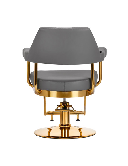 Gabbiano hairdressing chair Granda gold grey