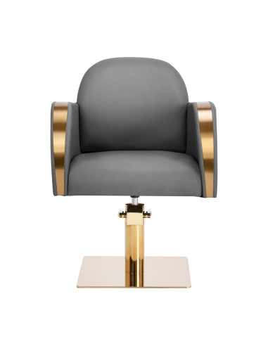 Gabbiano hairdressing chair Malaga gold grey