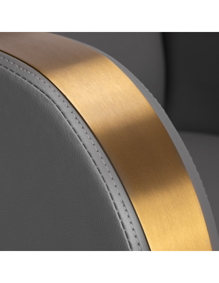 Gabbiano hairdressing chair Malaga gold grey