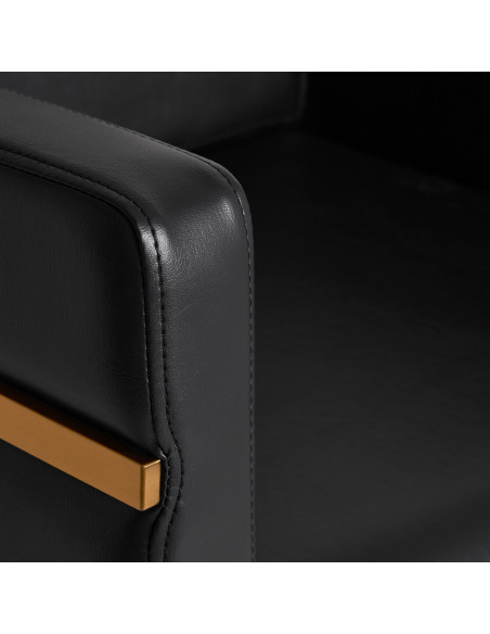 Gabbiano hairdressing chair Toledo gold black