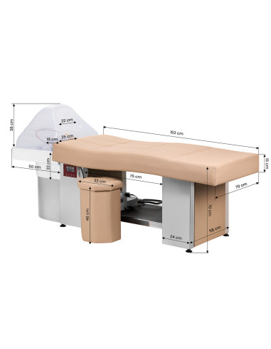 Gabbiano Head Spa 017 hair washing bed beige