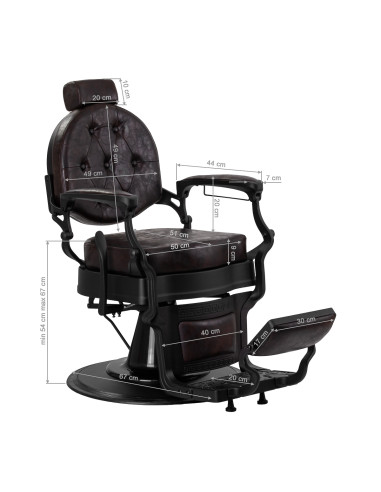 Barber chair Gabbiano President Brown