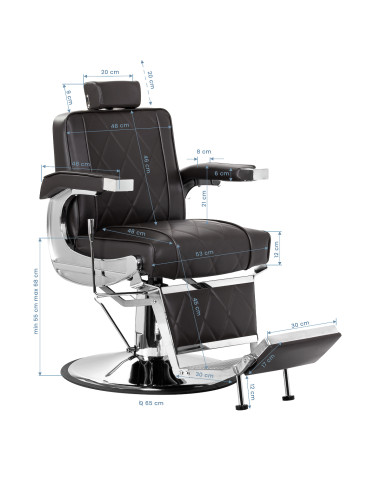Hair System barber chair BM88066 brown