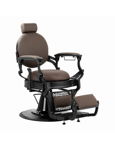 Barber chair Gabbiano Niccolo brown buttonless
