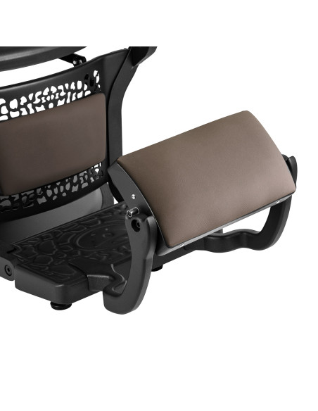 Barber chair Gabbiano Niccolo brown buttonless