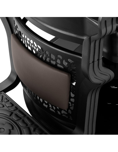 Barber chair Gabbiano Niccolo brown buttonless