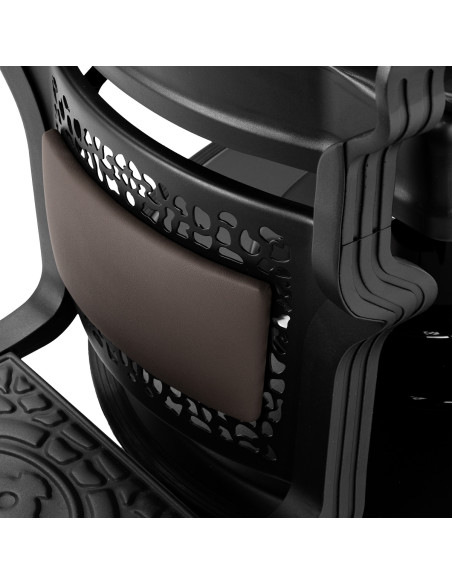 Barber chair Gabbiano Niccolo brown buttonless