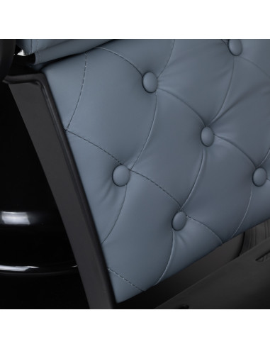 Gabbiano barber chair Francesco Black graphite