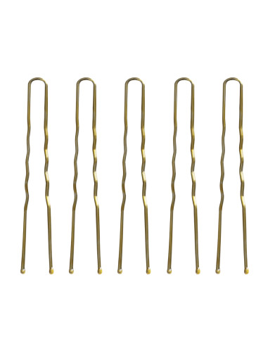 Hairdresser's hair bows E-57 120 pcs. 5.6 cm gold