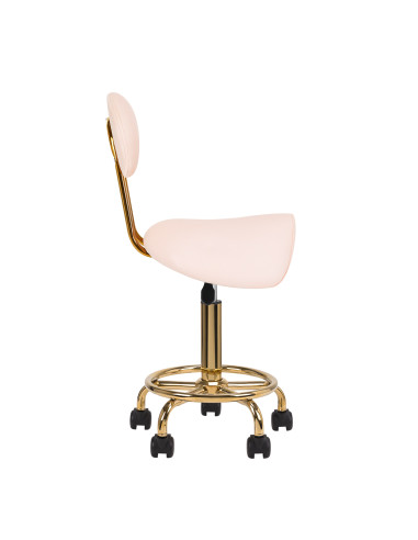 Cosmetic stool 6001-G gold – pink second category