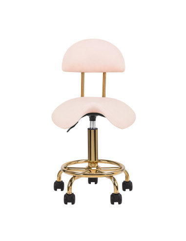 Cosmetic stool 6001-G gold – pink second category