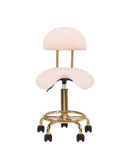 Cosmetic stool 6001-G gold – pink second category